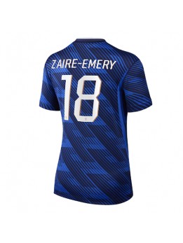 Zenske Futbalové oblečenie Francúzsko Warren Zaire-Emery #18 MS 2026 Krátky Rukáv - Domáci Zenske Futbalové oblečenie Francúzsko Warren Zaire-Emery #18 MS 2026 Krátky Rukáv - Domáci